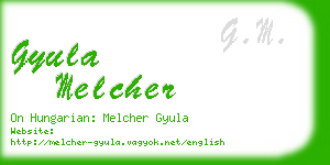 gyula melcher business card